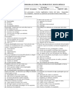  Prueba de Comprension Lectora Sexto Basico 1