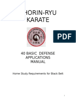Shorin-Ryu Karate: 40 Basic Defense Applications Manual