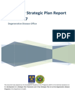 Five-Year Strategic Plan Report 2013-2017 Degenerative Disease Office