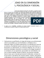 La Sexualidad en Su Dimensión Biológica, Psicológica