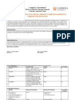 CAT On The Management of Chronic Low Back Pain Through CFT