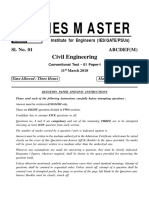 IES MASTER Civil Engineering Paper 1 Questions