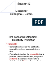 Design For Six Sigma - Contd..: Session13