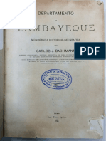 Carlos J Bachmann Departamento de Lambayeque Monografia Historico Geografica PDF