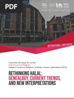 Rethinking Halal: Genealogy, Current Trends, and New Interpretations (UCLouvain, Belgium)