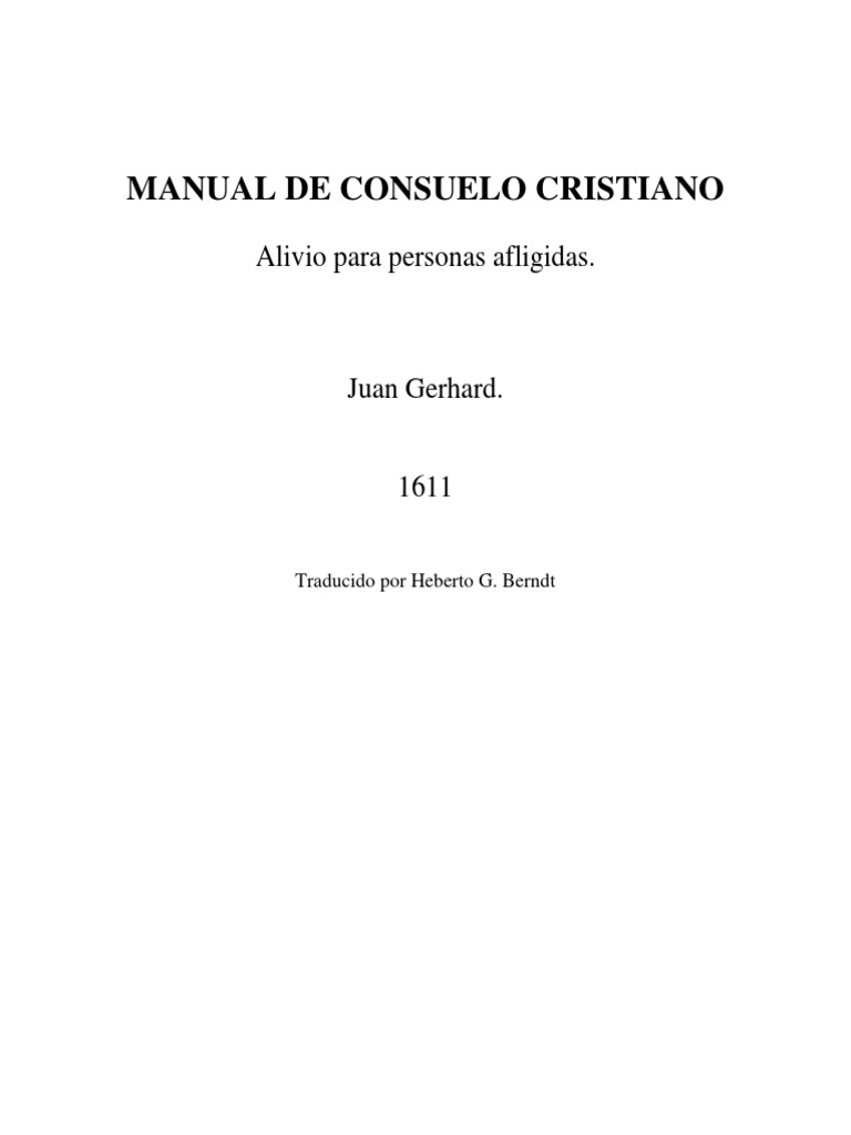 Manual de Consuelo Cristiano 2024 | PDF | Cristo (título) | Pecado