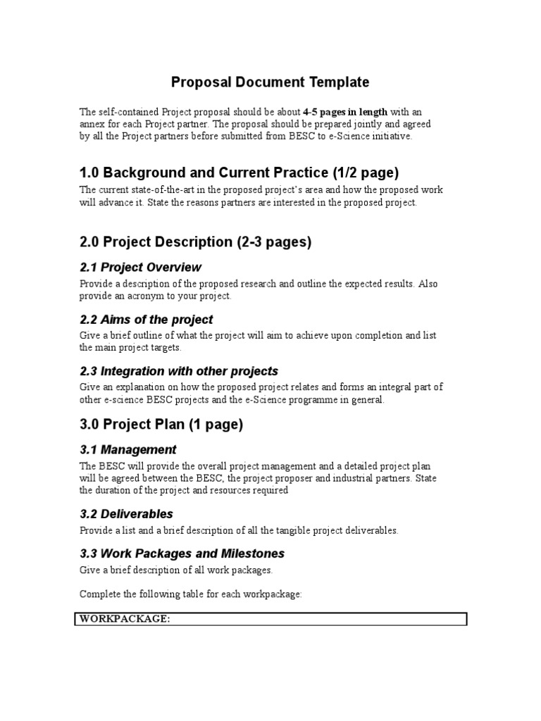 Project Proposal Template  PDF  Economies  Business Inside Project Management Proposal Template