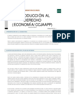 Introducción Al Derecho (Economía/Ccjaapp) : Asignatura de Grado