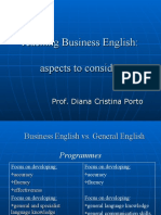 Teaching Business English: Aspects To Consider