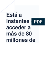 Está A Instantes de Acceder A Más de 80 Millones de Documentos Gratis