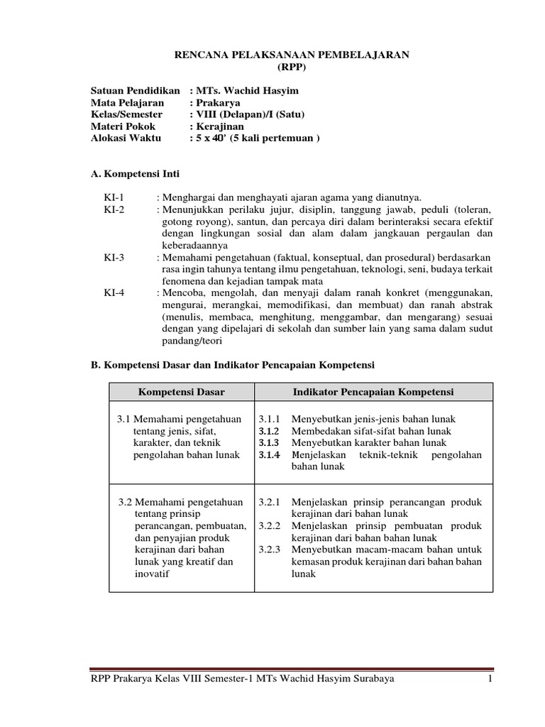 Rpp Bahan Lunak
