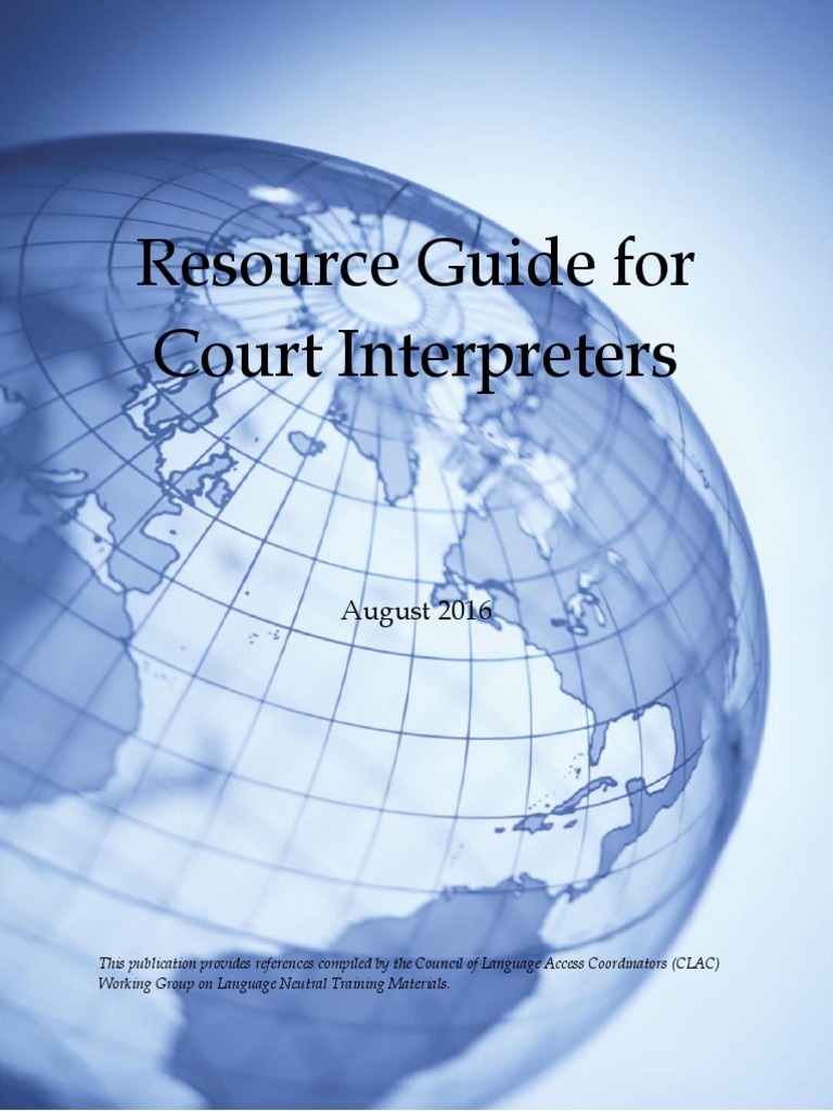 Resource Guide Court Interpreters Download Free PDF Language Interpretation State Court