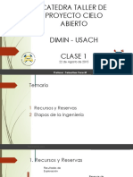 Clase 1 - Catedra Proyecto Rajo I Semestre 2015 PDF