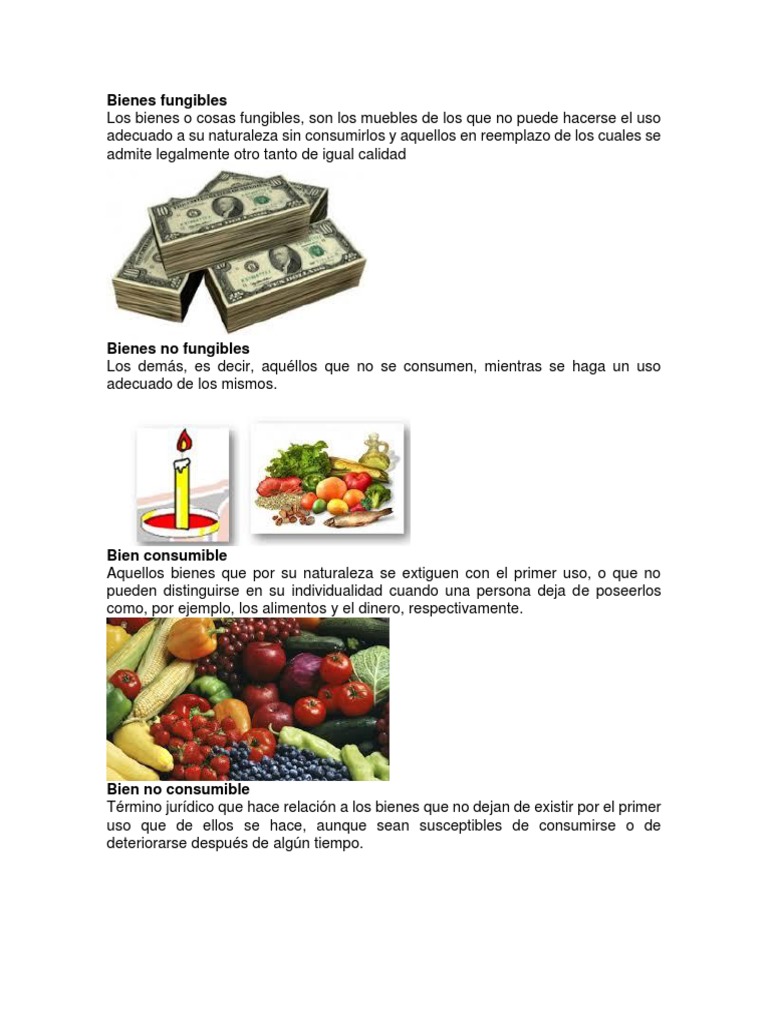 Bienes Fungibles PDF Bien público Bienes