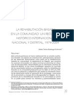 La Rehabilitación Basada en La Comunidad: Un Recuento Histórico Internacional, Nacional Y Distrital, 1979-2004