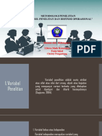 Metodologi Penelitian "Variabel Penelitan Dan Definisi Operasional"