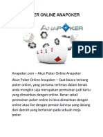 Akun Poker Online Anapoker