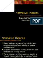 Normative Theories: Expected Values Media Is Supposed To Adhere To