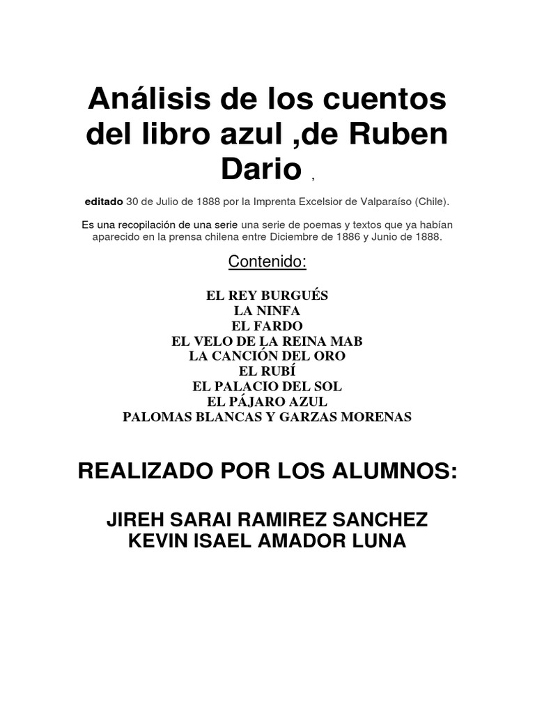 Cuentos Del Libro Azul PDF