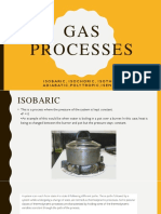 GAS Processes: Isobaric, Isochoric, Isothermal, Adiabatic, Polytropic, Isentropic