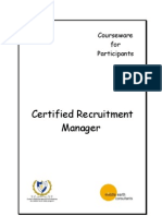 Certified Recruitment Manager: Courseware For Participants