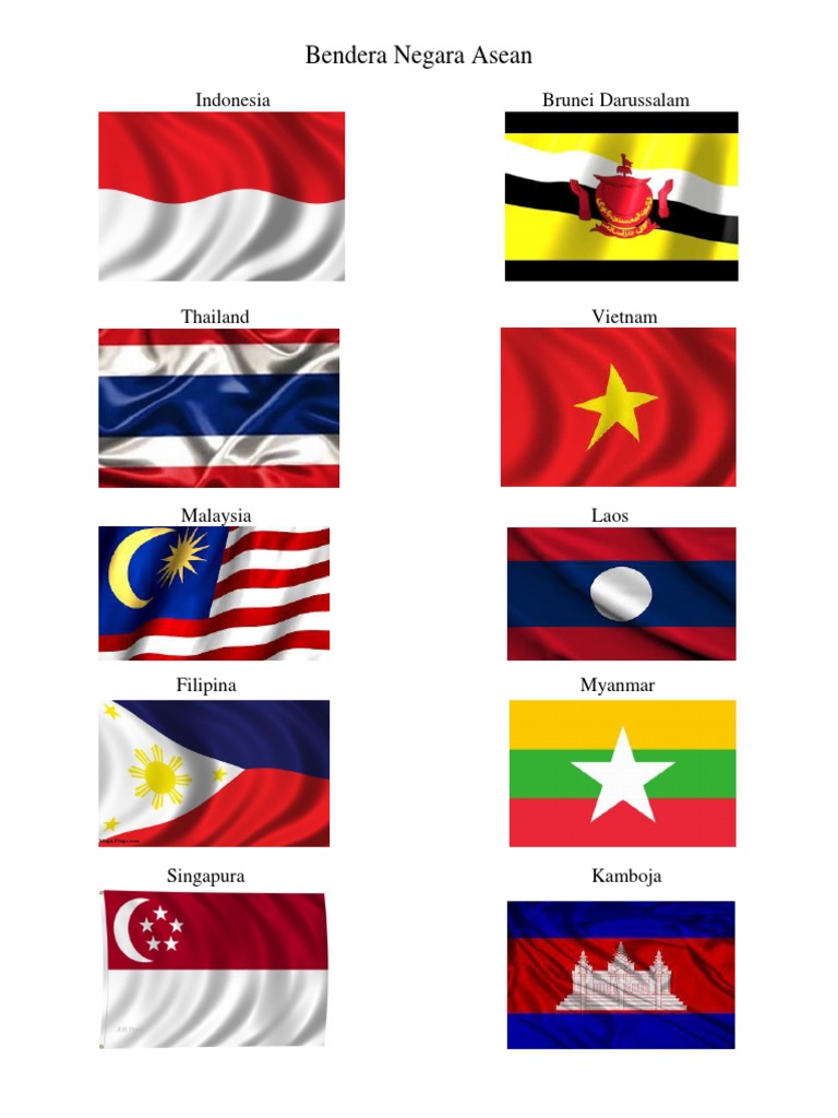 Gambar Bendera Negara Negara Asean
