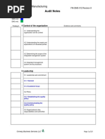 Audit Notes Form