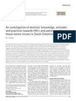 An Investigation of Dentists' Knowledge, Attitudes and Practices Towards HIV and Patients With Other Blood-borne Viruses in South Cheshire, UK