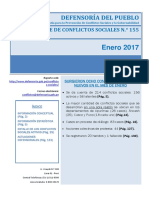 Reporte Mensual de Conflictos Sociales N 155 Enero 2017