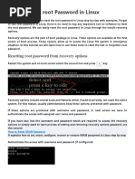 How To Reset Root Password in Linux