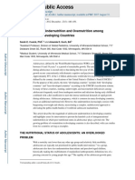 HHS Public Access: Determinants of Undernutrition and Overnutrition Among Adolescents in Developing Countries