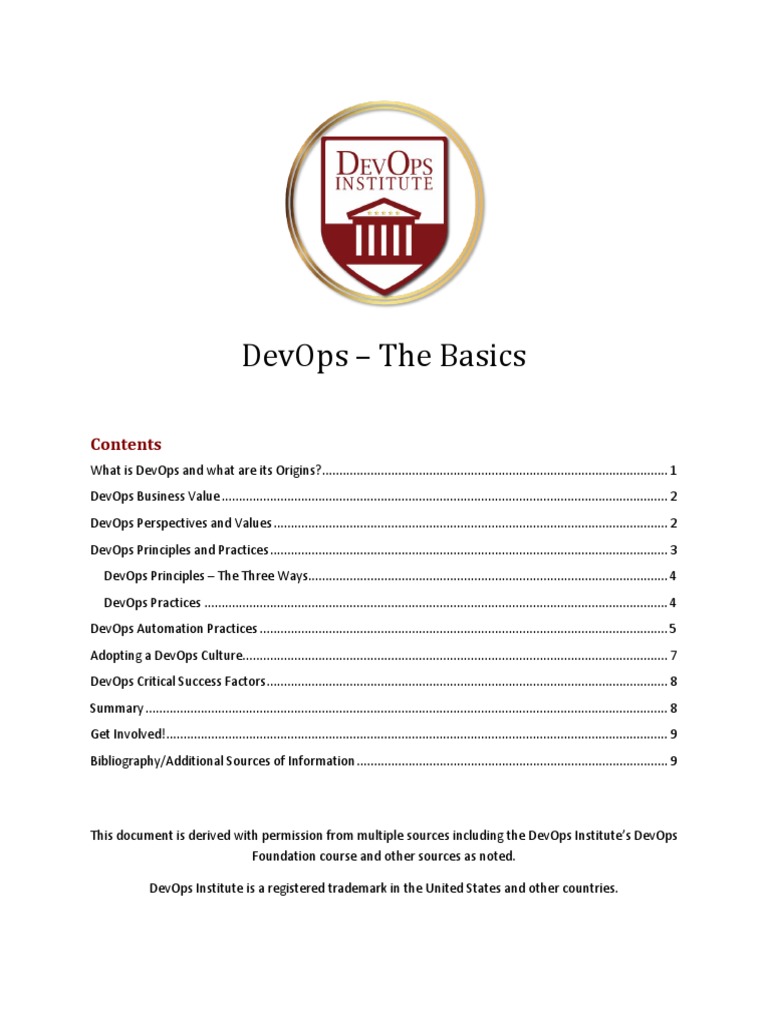 DevOps The Basics PDF | PDF | Agile Software Development | Software ...