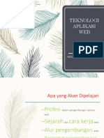 1- Teknologi Aplikasi Web