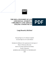 2009 Bonnetti - The Relationship of Loneliness and Social Anxiety With Childrens and Adolescents Online Communication PDF