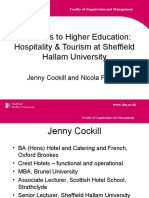 Pathways To Higher Education: Hospitality & Tourism at Sheffield Hallam University
