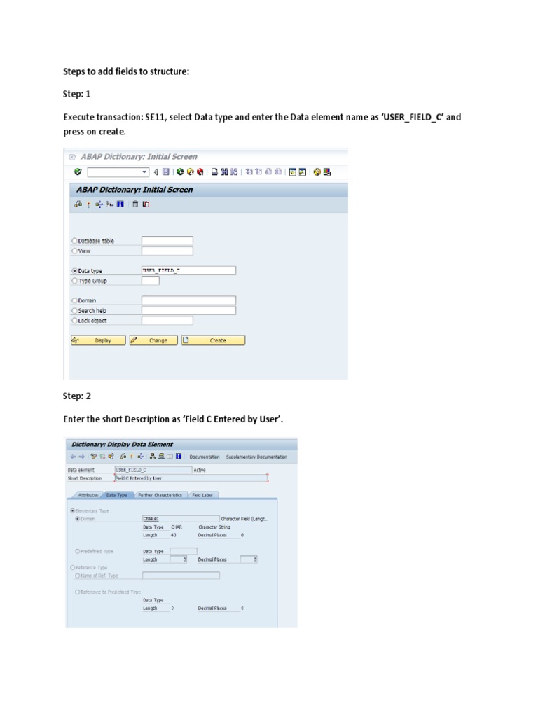 Add User Fields to Data Structure | PDF