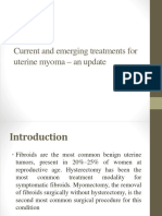 Current and Emerging Treatments For Uterine Myoma - An Update