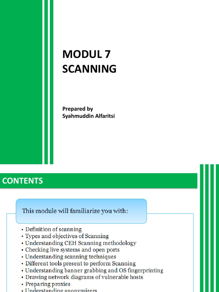 Modul 7 Scanning Pdf Proxy Server Security Engineering