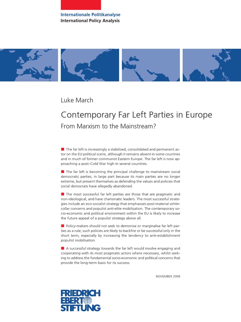 Contemporary Far Left Parties in Europe Luke March PDF Left Wing