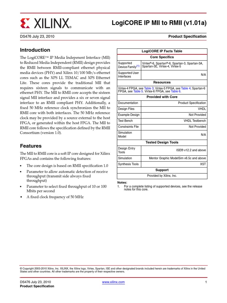 Mii To Rmii | PDF | Field Programmable Gate Array | Data Transmission