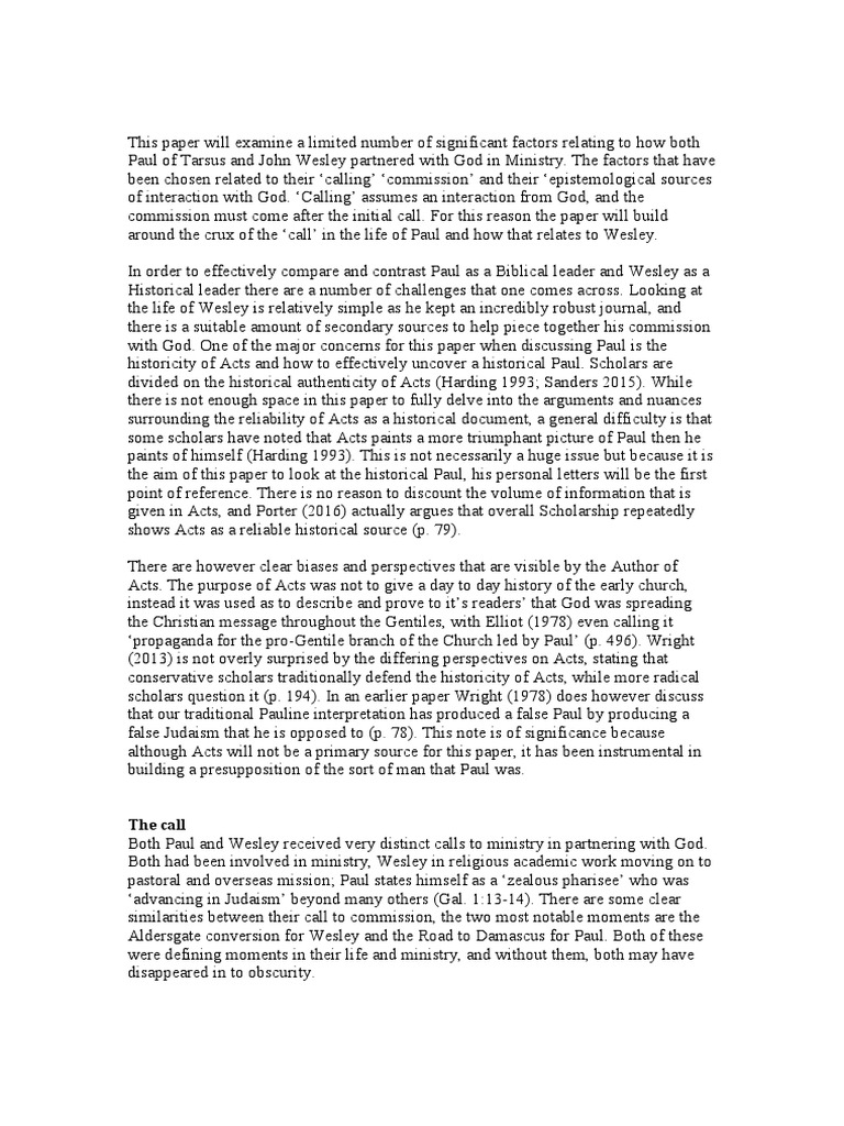 John Wesley and Paul | PDF | John Wesley | Paul The Apostle