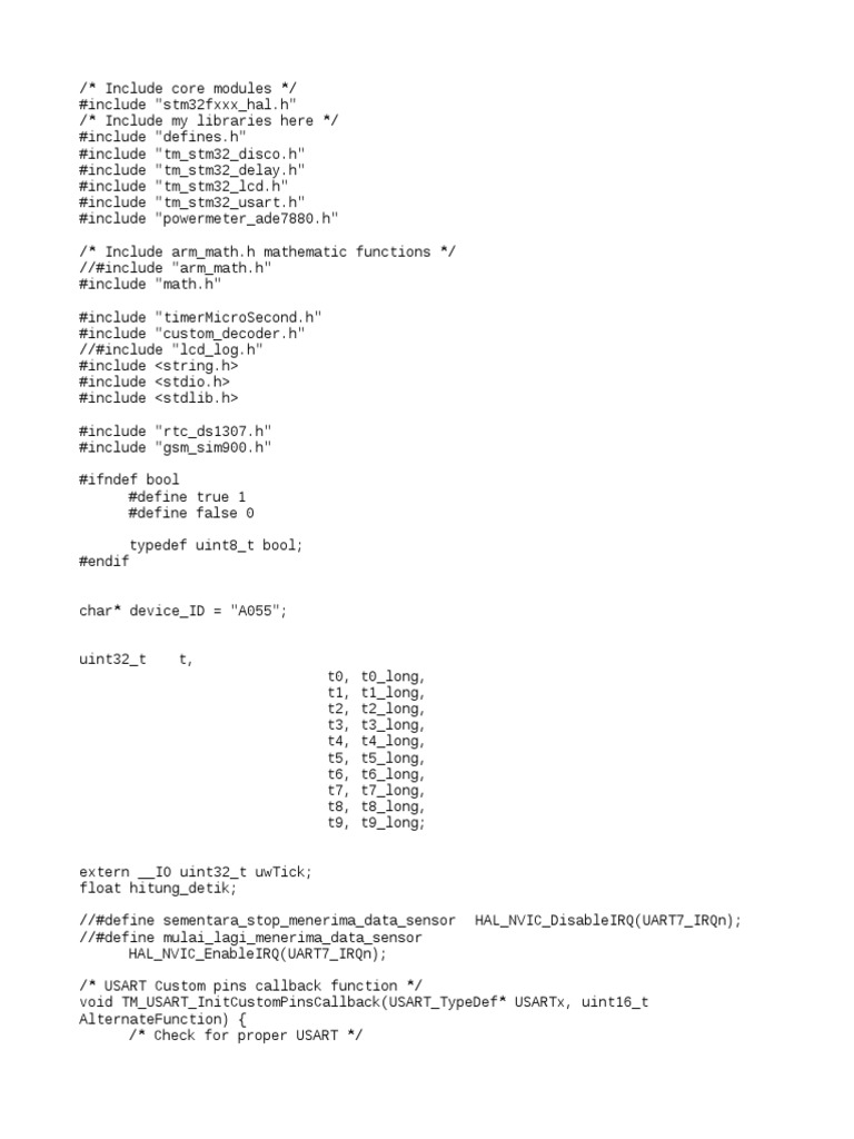 STM32 Power Meter Code Overview | PDF