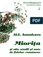 Amzulescu Miorita Si Alte Studii Si Note de Folclor Romanesc