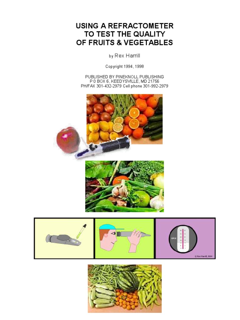 Using A Refractometer To Test The Quality of Fruit and Vegetables PDF