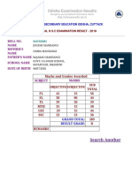 Odisha Examination Results: Board of Secondary Education Odisha, Cuttack