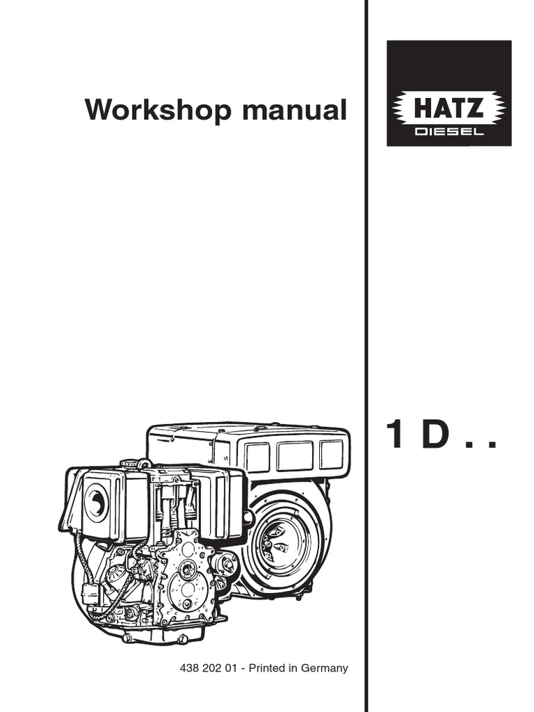 Hatz 1D Repair Manual Diesel Engine Engines