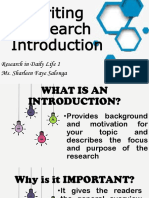 Writing Research INTRODUCTION 