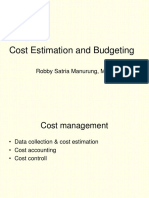 Costs Estimating and Budgeting