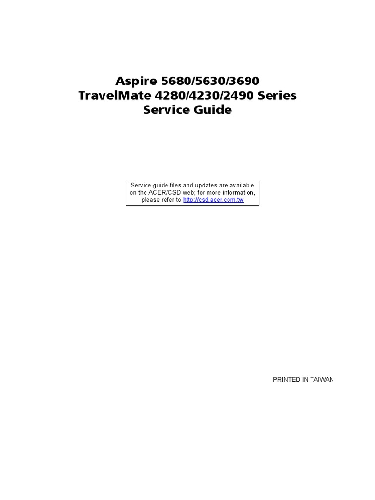 service-manual-Acer-Aspire-5680-5630-3690-TravelMate-4280-4230-2490.pdf |  Computer Keyboard | Usb Flash Drive