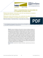 Relações Entre Instruções e Comportamentos de Autocuidado